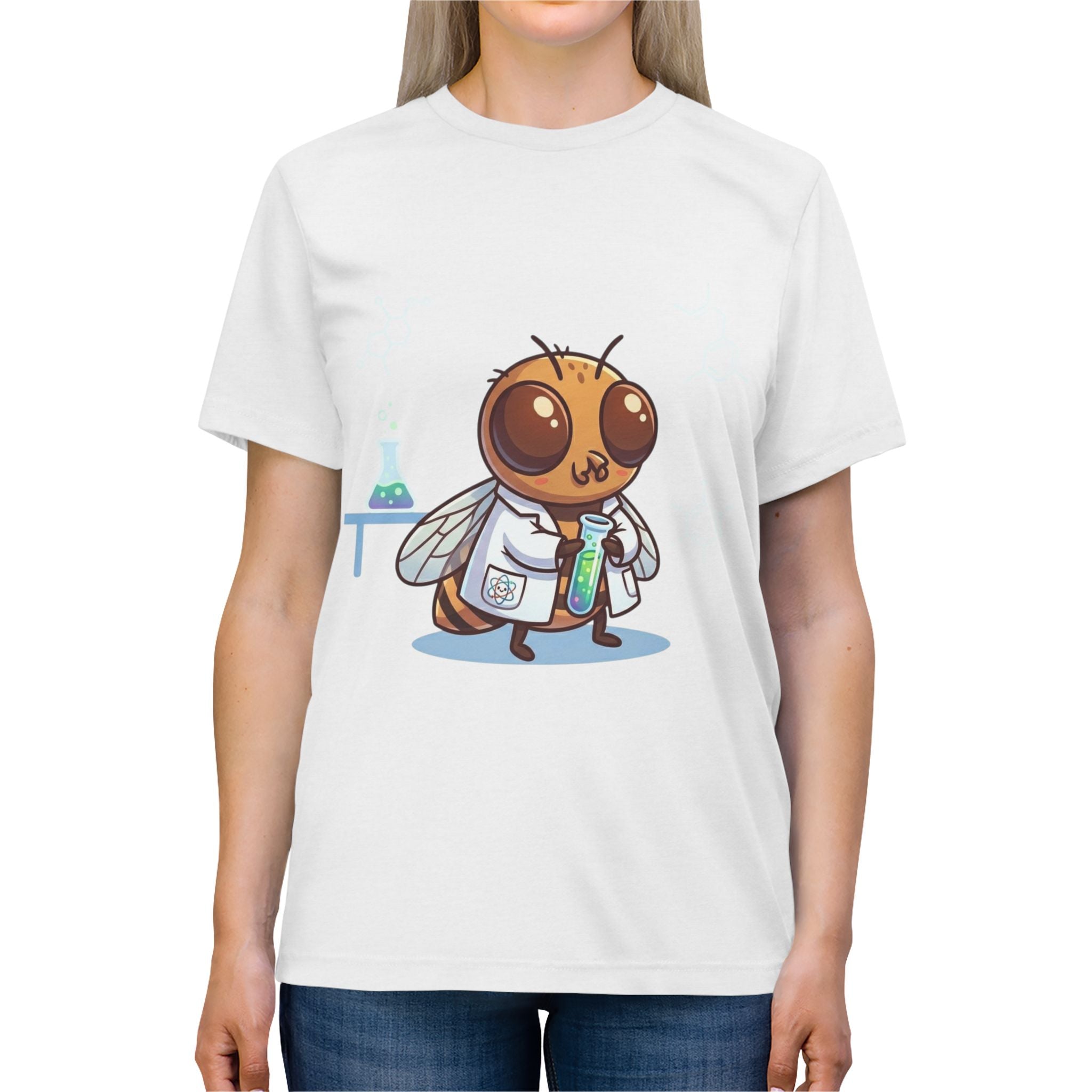 Lab Coat Scientist Fruit Fly Unisex High Quality Tee Shirt