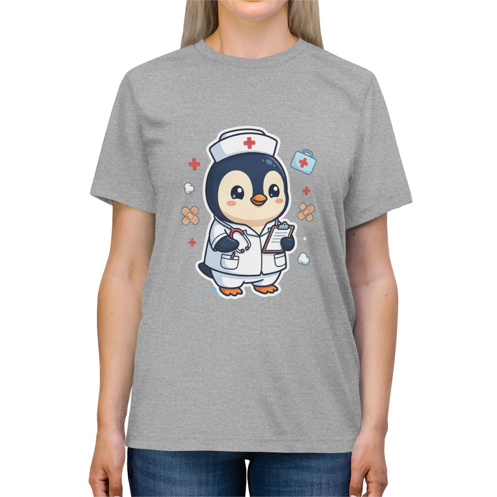 Cute Nurse Penguin Unisex High Quality Tee Shirt